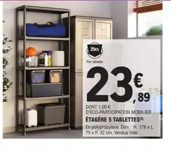 E.Leclerc Brico Étagère 5 Tablettes offre