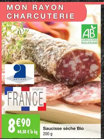 Saucisse sèche Bio