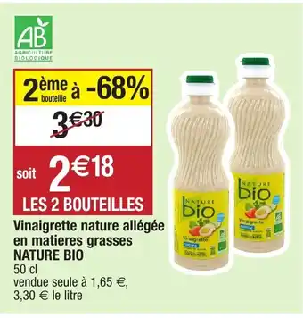Migros Vinaigrette nature allégée en matieres grasses offre