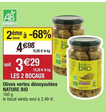 Olives vertes dénoyautées