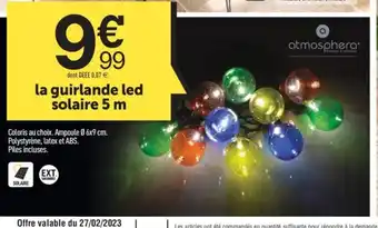 Centrakor La Guirlande led Solaire 5m offre