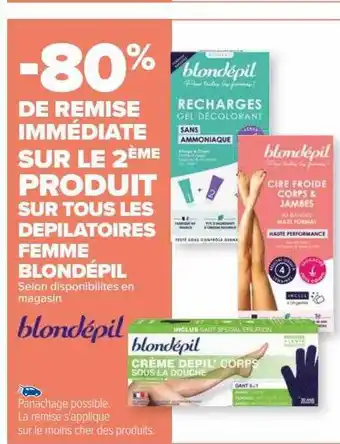 Carrefour Produit dépilatoires femme blondépil offre