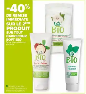 Carrefour Carrefour soft bio offre