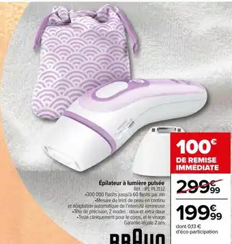Carrefour Épilateur à lumière pulsée braun offre