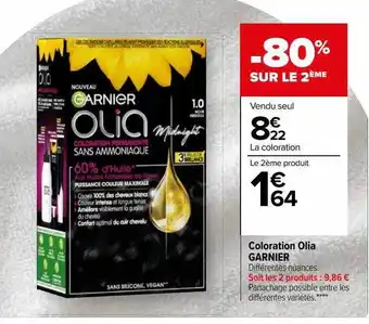 Carrefour Coloration olia garnier offre