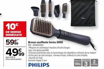 Carrefour Brosse soufflante séries 5000 philips offre