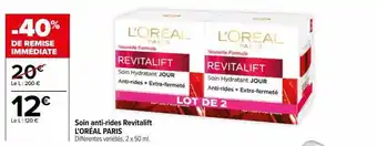 Carrefour Soin anti-rides revitalift l'oréal paris offre