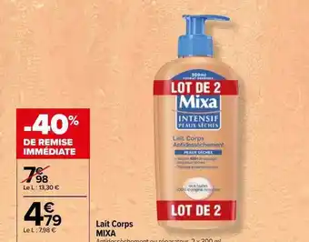 Carrefour Lait corps mixa offre