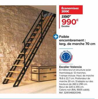 Castorama Escalier valencia offre