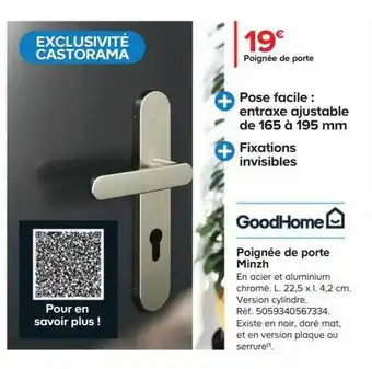 Castorama Poignée de porte minzh goodhome offre