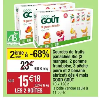 Gourdes de fruits panachés Bio