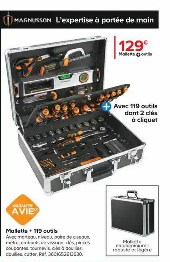 Castorama Mallette + 119 outils offre