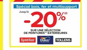 Castorama Peintures extérieures syntilor, dulux valentine, tollens offre