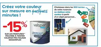 Castorama Peintures machine à teinter valspar pro façade seasonflex offre
