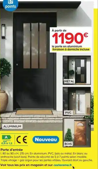 Castorama Porte d'entrée offre