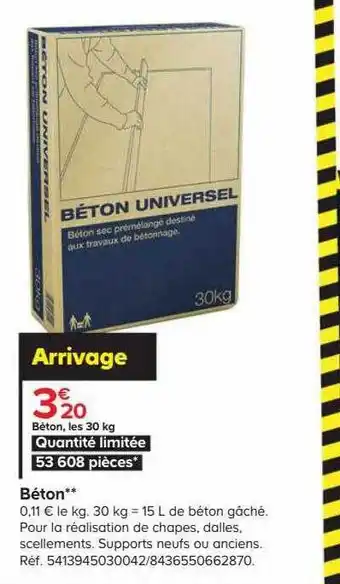 Castorama Béton offre