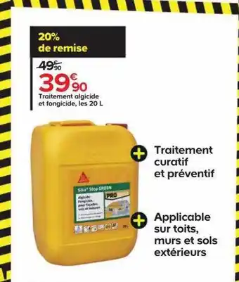 Castorama Traitement algicide et fongicide, les 20 l offre