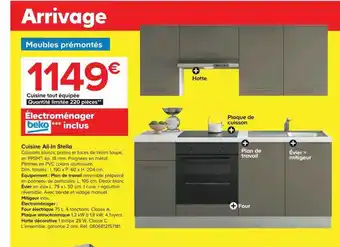 Castorama Cuisine all-in stella, électroménager beko inclus offre