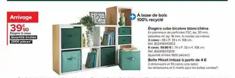 Castorama Étagère cube bivolore - chêne, boîte mixxit intisé offre
