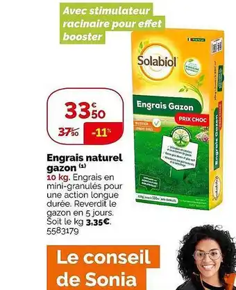 Weldom Engrais naturel gazon offre