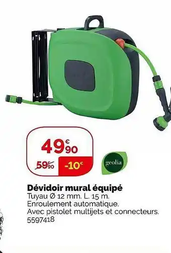 Weldom Dévidoir mural équipé geolia offre