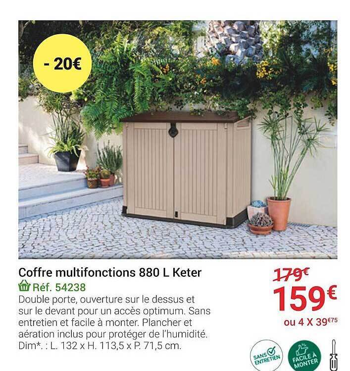 Promo Coffre multifonctions 880 l keter chez Gamm vert