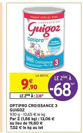 Intermarché Hyper Optipro croissance 3 guigoz offre
