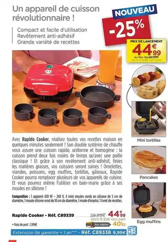 Teleshopping Rapide cooker offre