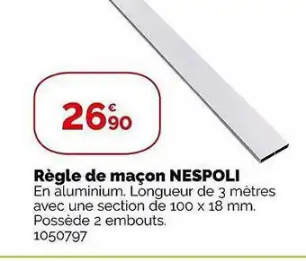 Règle de maçon nespoli