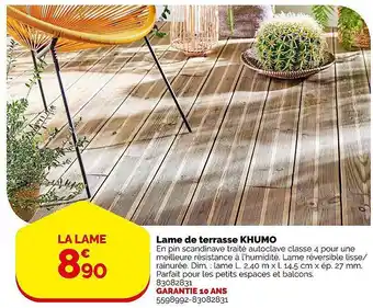 Weldom Lame de terrasse khumo offre