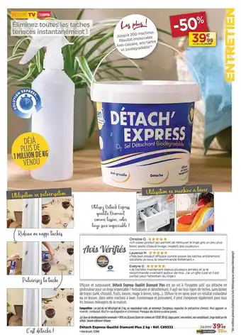 Teleshopping Détach' express qualité diamant plus offre