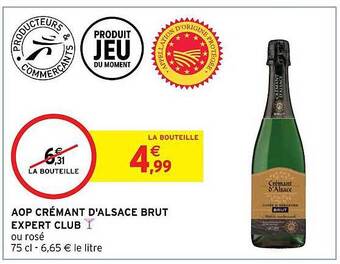 Intermarché Hyper Aop crémant d'alsace brut expert club offre