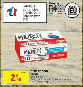 Beurre doux merci