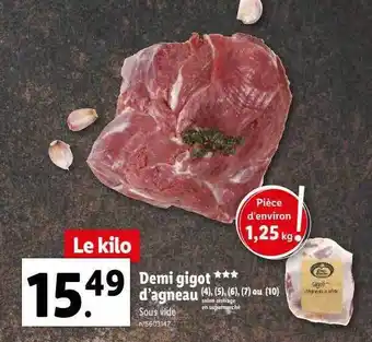 Lidl Demi gigot*** d'agneau offre
