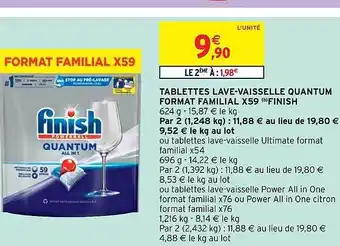 Intermarché Hyper Tablettes lave-vaisselle quantum format familial x59 finish offre