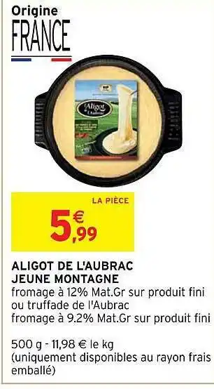 Aligot de l'aubrac jeune montagne