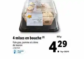 Lidl 4 mises en bouche offre