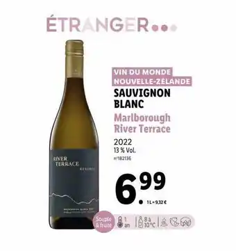 Lidl Sauvignon blanc marlborough river terrace 2022 offre