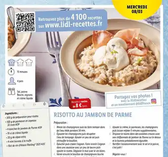 Lidl Risotto au jambon de parme offre