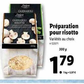 Lidl Préparation pour risotto deluxe offre