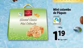 Lidl Mini colombe de pâques favorina offre