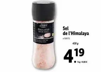 Lidl Sel de l'himalaya deluxe offre