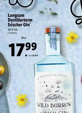 Lidl Langsam destillerterm irischer gin offre