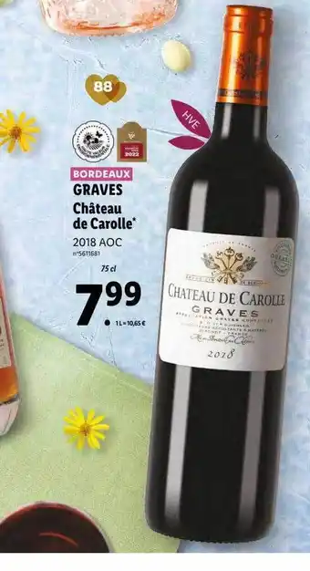 Lidl Graves château de carolle offre