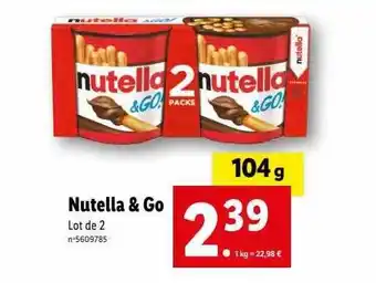 Lidl Nutella & go offre