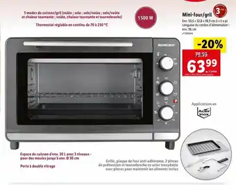 Lidl Mini-four-gril silver crest offre
