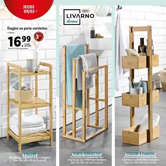 Lidl Étagère ou porte-serviettes livarno home offre