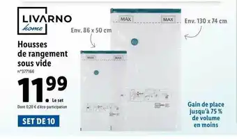 Lidl Housses de rangement sous vide livarno home offre