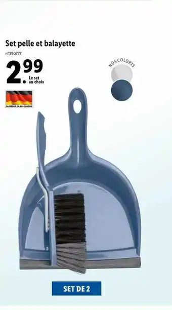 Lidl Set pelle et balayette offre