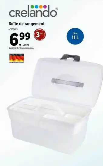 Lidl Boîte de rangement crelando offre
